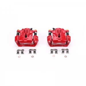 Subaru Legacy Brake Calipers (2) - Rear - PowerStop - Floating Caliper with Bracket - Red - `06-`09