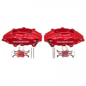 Nissan 370Z Brake Calipers - Front - PowerStop - High-Temp Red Powder Coated - Red - `09-`19