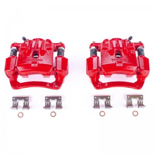 Subaru Legacy Brake Calipers - Rear - PowerStop - Floating with Bracket - Red - `10-`14