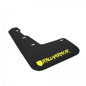 Subaru WRX Mud Flap - Front + Rear - Rally Armor - UR Black Flap/Green Altered Font Logo - Black - `15-`21