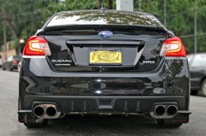 Subaru WRX Mud Flaps - Rally Armor - UR White Flap/Red Logo - White - `15-`21
