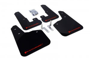 Subaru Legacy Mud Flap - Front + Rear - Rally Armor - UR Black w/ Red Logo - Black - `10-`14