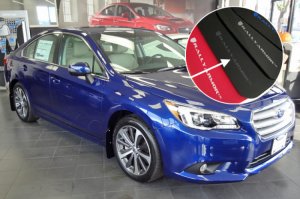 Subaru Legacy Mud Flap - Front + Rear - Rally Armor - UR Series - Black/Grey Logo - `15-`19