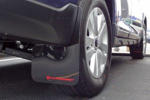 Subaru Outback Mud Flaps - Front + Rear - Rally Armor - UR Series with Red Logo - Black - `15-`19