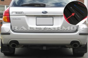 Subaru Outback Mud Flaps - Rally Armor - UR Black with Silver Logo - Black - `05-`09