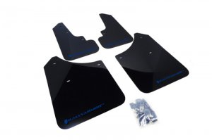 Subaru Forester Mud Flaps - Rally Armor - Blue Logo UR Series - Black - `03-`08