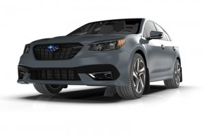 Subaru Legacy Mud Flap Kit - Rally Armor - UR Blk Flap/Grey Logo - Black - `20-`25