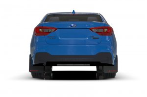 Subaru Legacy Mud Flap Kit - Rally Armor - UR Series w/ White Logo - Black - `20-`25