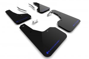 Subaru Forester Mud Flaps - Rally Armor - UR Blk Flap/Blue Logo - Black - `22-`24