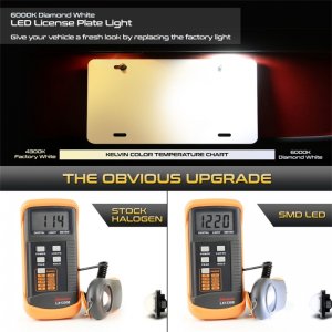 Subaru BRZ License Plate Bulbs - SPYDER - LED 5500K, T10 Connector - White - `13-`18