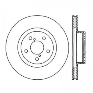Subaru Outback Brake Rotor (1) - Front - Stoptech - Premium Cryostop Rotor - Black - 2000