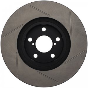 Subaru Outback Brake Rotor (1) - Front Right - Stoptech - Sport Slotted - Black - 2000