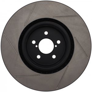 Subaru BRZ Brake Rotor (1) - Front Left - Stoptech - Slotted Sport - Black - `17-`18