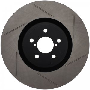 Subaru BRZ Brake Rotor (1) - Front Left - Stoptech - Slotted Sport - Black - `17-`18