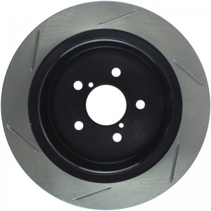 Subaru Outback Brake Rotor (1) - Rear Left - Stoptech - Sport Slotted - Black - `05-`09