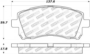 Subaru Outback Brake Pads - Front - Stoptech - Street Touring - `00-`02