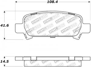 Subaru Legacy Brake Pads - Rear - Stoptech - Street Touring - `05-`09