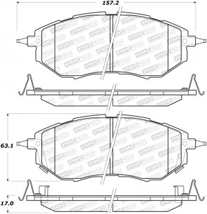 Subaru Legacy Brake Pads - Stoptech - Street - 2015