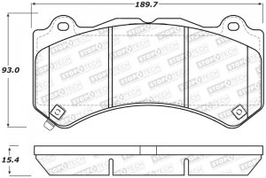 Chevrolet Corvette Brake Pads - Front - Stoptech - Street - `15-`19