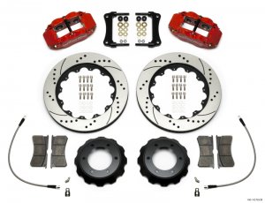 Toyota Tacoma Brake Kit - Front - Wilwood - Superlite 6R 14in Drilled Rotor - Red - `05-`15