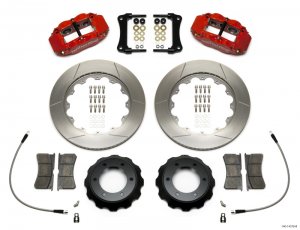 Toyota Tacoma Brake Kit - Front - Wilwood - Slotted Rotors + Superlite 6R Calipers - Red - `05-`15