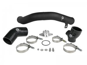 Subaru WRX Intercooler Tubes - aFe - BladeRunner 2.5in Aluminium Hot Side Charge Pipe - Black - `15-`20