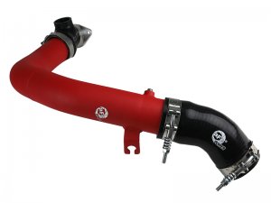 Subaru WRX Performance Air Intake - aFe - BladeRunner 2.5in Aluminium Hot Side Charge Pipe - Red - `15-`21