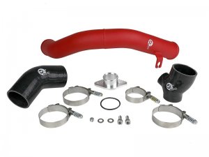 Subaru WRX Performance Air Intake - aFe - BladeRunner 2.5in Aluminium Hot Side Charge Pipe - Red - `15-`21