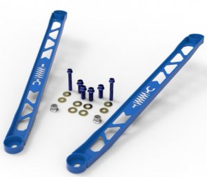 Toyota GR Supra Strut Brace - Front - aFe - 304 Stainless Steel - Blue - `20-`23