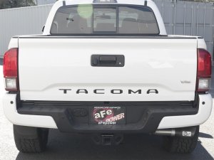 Toyota Tacoma Performance Exhaust - aFe - Mach Force-Xp 2-1/2in 304 SS Cat-Back w/ Black Tips - Black - `16-`23