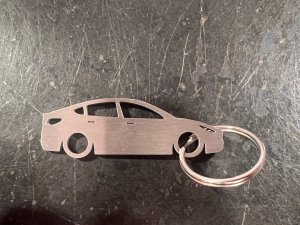Tesla Model Y Keychain - Silhouette Design