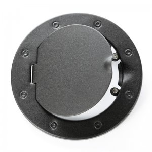 Jeep Wrangler JK Gas Cap Door - Rugged Ridge - Non-Locking - Textured Black - `07-`18