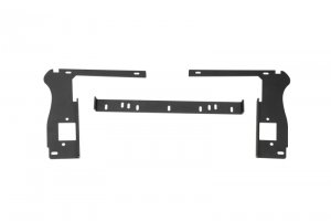 Jeep Gladiator Mounting Brackets - Behind Grille - Rugged Ridge - LED Grille Mount Bracket - Black - `20-`21
