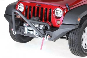 Jeep Wrangler JK Bumper Ends - Front - Rugged Ridge - XHD High Clearance - Black - `07-`18