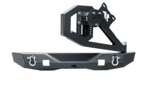 Jeep Wrangler JK Rear Bumper w/Swing Out Tire Carrier - Rear - Rugged Ridge - XOR - Black - `07-`18