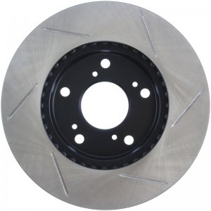 Honda Civic Brake Rotor (1) - Front Right - Stoptech - Slotted - Black - `04-`11