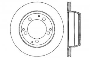 Porsche 911 Brake Rotor (1) - Front Left - Stoptech - Drilled Sport - Black - `84-`89