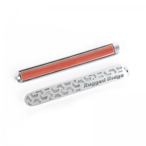 Jeep Wrangler JK Door Handle Insert - Front - Rugged Ridge - Brushed Tread - `07-`18