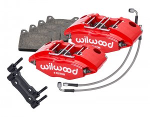 Porsche 911 Caliper Kit - Front - Wilwood - Powerlite - Red - `69-`74