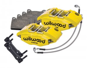 Porsche 911 Powerlite Caliper Kit - Front - Wilwood - 3in MT - Yellow - `69-`74