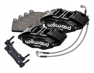 Porsche 911 Caliper Kit - Front - Wilwood - Powerlite - Black - `69-`74