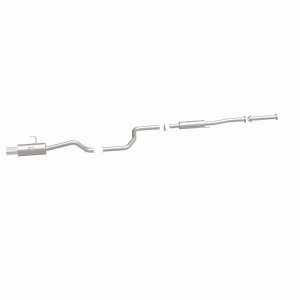 Honda Civic Performance Exhaust - Single Straight Passenger Side Rear - Magnaflow - Street Series Cat-Back - Polished - 1.6L - `92-`00