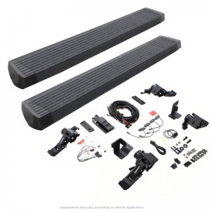 Jeep Gladiator Running Boards - Go Rhino - VoltStep Electric Running Board Kit - Bedliner Coating - `20-`24