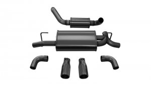 Jeep Wrangler JL Axle-Back Exhaust - Rear - CORSA Performance - Touring - Black - `18-`24