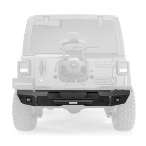 Jeep Wrangler JL Trailline Rear Stubby Bumper - Rear - Go Rhino - Black - `18-`20