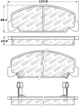 Honda Civic Brake Pads - Front - Stoptech - Street Select - `88-`00