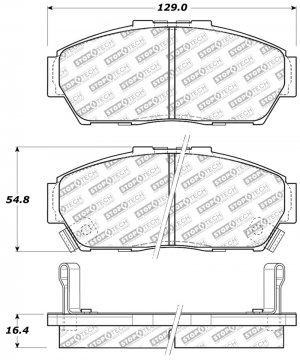 Honda Civic Street Brake Pads - Rear - Stoptech - Select - `93-`95