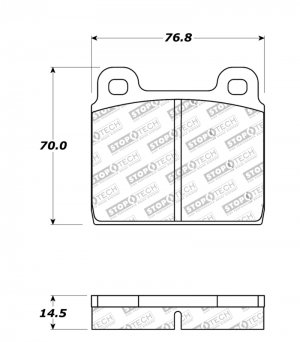 Porsche 911 Brake Pads - Front - Stoptech - Street Touring - `75-`83