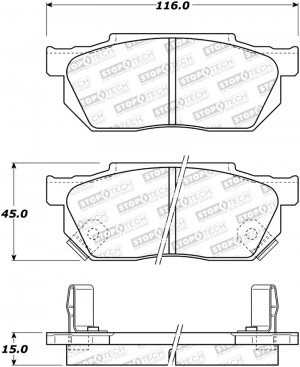 Honda Civic Brake Pads - Stoptech - ST Street - `84-`87