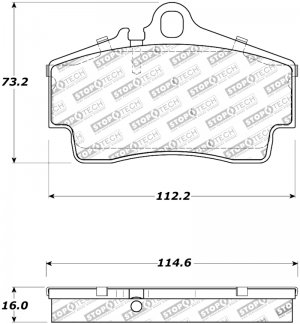 Porsche 911 Brake Pads - Rear - Stoptech - Street Touring - `98-`08